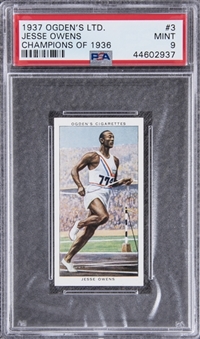 1937 Ogdens "Champions of 1936" #3 Jesse Owens – PSA MINT 9